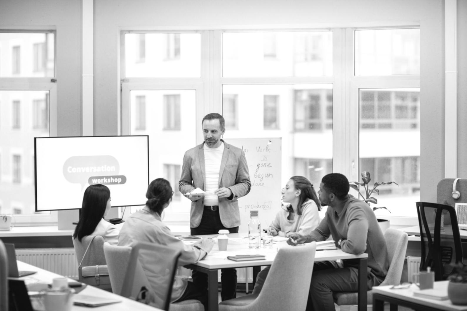 Espacio de trabajo con análisis financiero